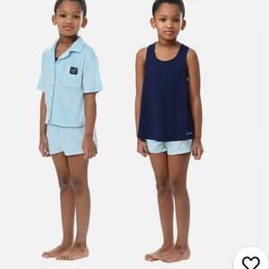 Calvin Klein Ck Youth 3 Piece Sleepwear Pajama SET Light Blue NEW